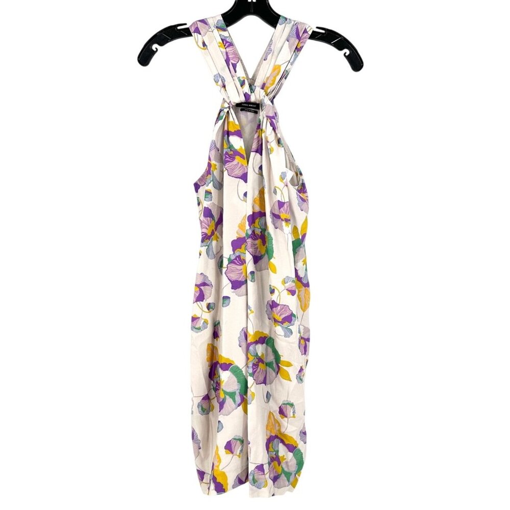 Isabel Marant 100% Silk Dress Suzyli Twist Front size FR 36 Light Floral - Picture 4 of 14